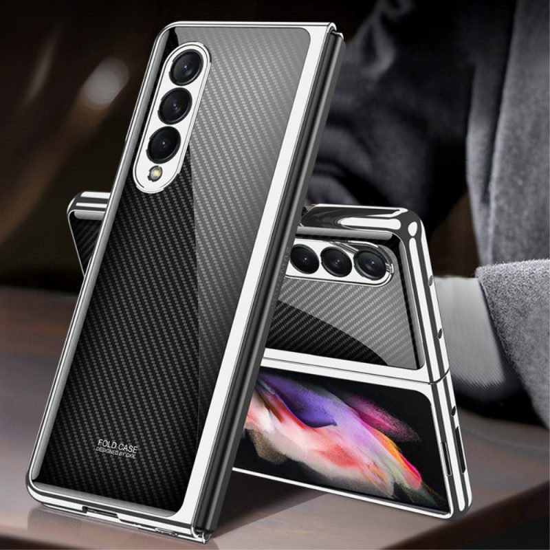 Cover Samsung Galaxy Z Fold 3 5G Vetro Temperato In Fibra Di Carbonio Gkk