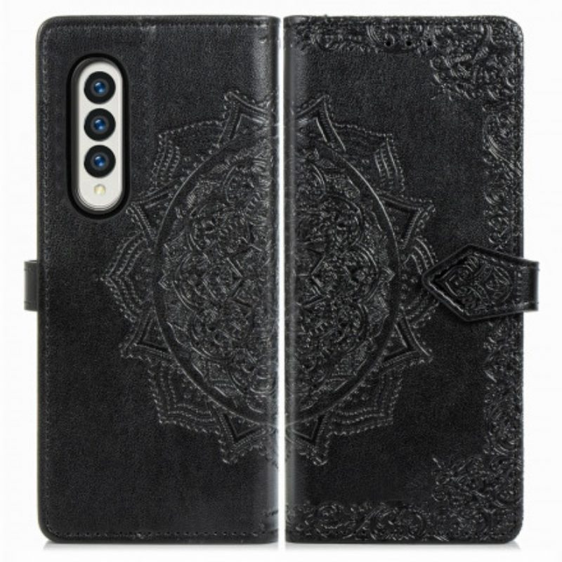 Custodia in pelle Samsung Galaxy Z Fold 3 5G Mandala Medioevo