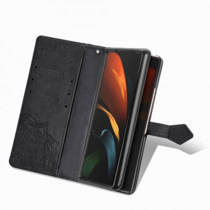 Custodia in pelle Samsung Galaxy Z Fold 3 5G Mandala Medioevo