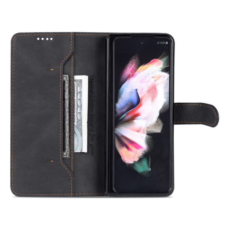 Custodia in pelle Samsung Galaxy Z Fold 3 5G Stile In Pelle Azns