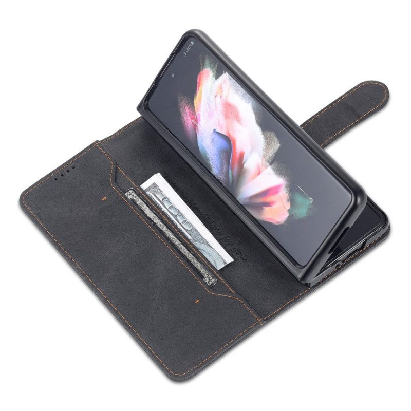 Custodia in pelle Samsung Galaxy Z Fold 3 5G Stile In Pelle Azns