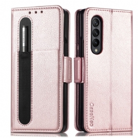 Folio Cover Samsung Galaxy Z Fold 3 5G Caseneo Effetto Pelle