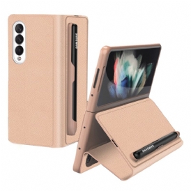 Folio Cover Samsung Galaxy Z Fold 3 5G Custodia in pelle Porta Stilo In Ecopelle