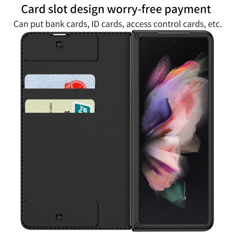 Folio Cover Samsung Galaxy Z Fold 3 5G Custodia in pelle Porta Stilo Gkk In Ecopelle