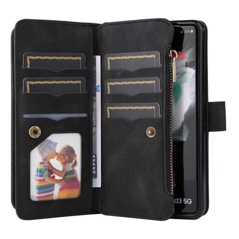 Folio Cover Samsung Galaxy Z Fold 3 5G Portacarte Multifunzione