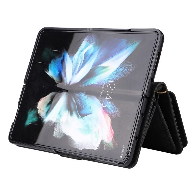 Folio Cover Samsung Galaxy Z Fold 3 5G Portacarte Multifunzione