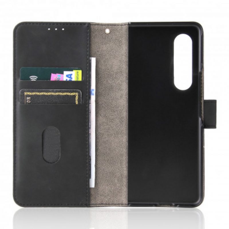 Folio Cover Samsung Galaxy Z Fold 3 5G Tocco Di Pelle