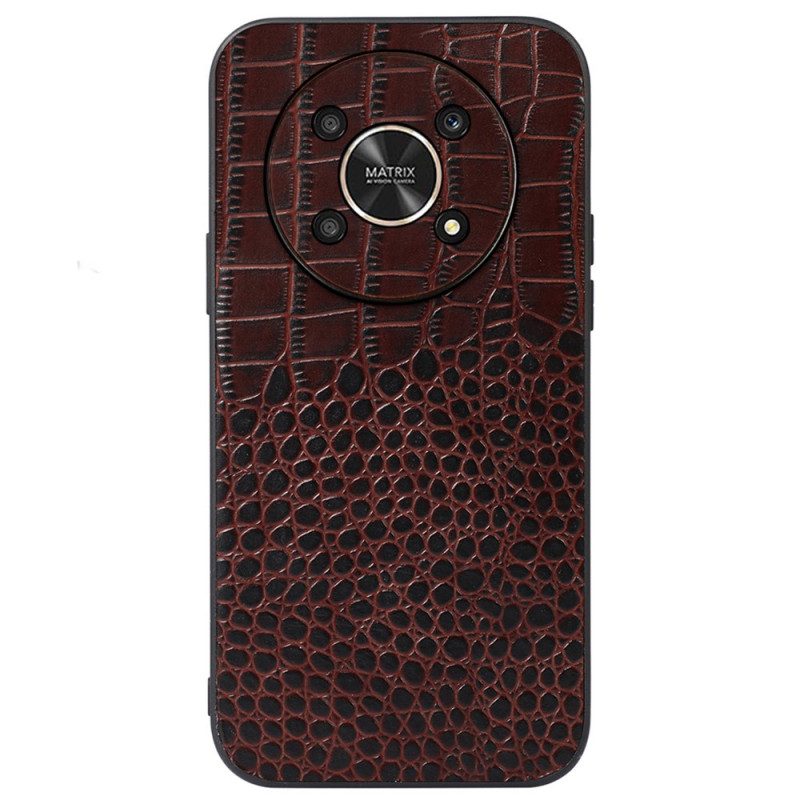 Cover Honor Magic 4 Lite 5G Vera Pelle Di Coccodrillo Verniciata