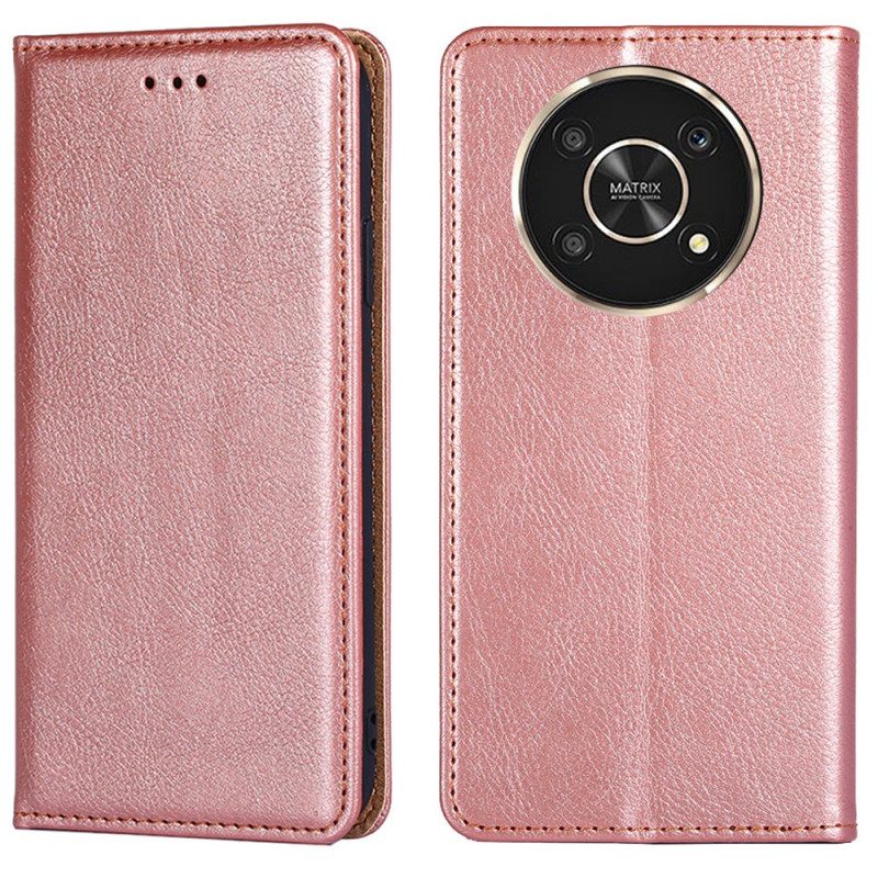 Folio Cover Honor Magic 4 Lite 5G Custodia in pelle Cuciture In Pelle Stile