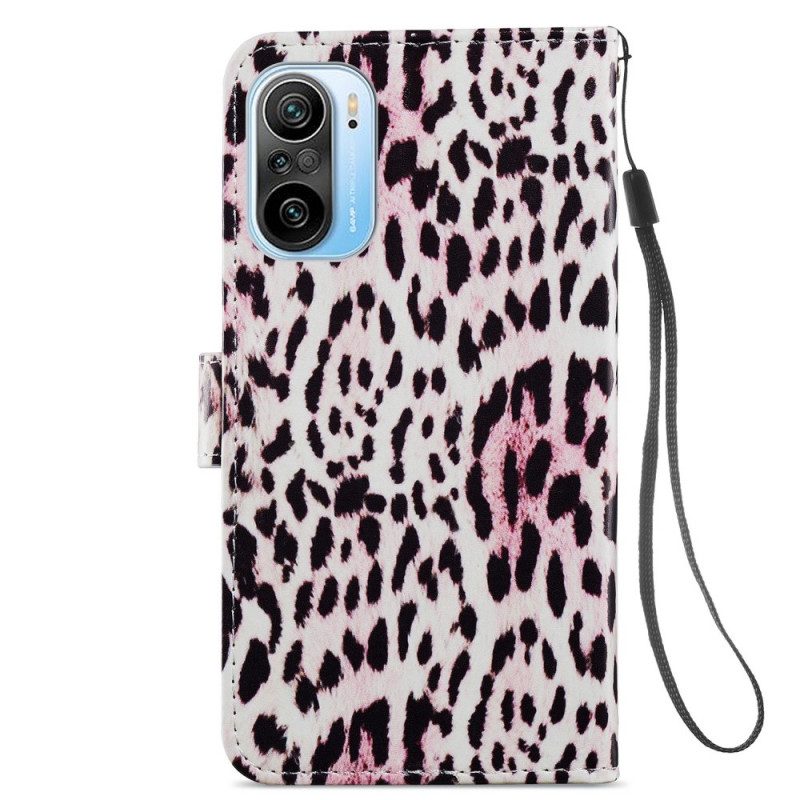 Custodia in pelle Xiaomi Mi 11i 5G Leopardato