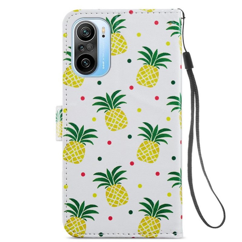 Custodia in pelle Xiaomi Mi 11i 5G Più Ananas