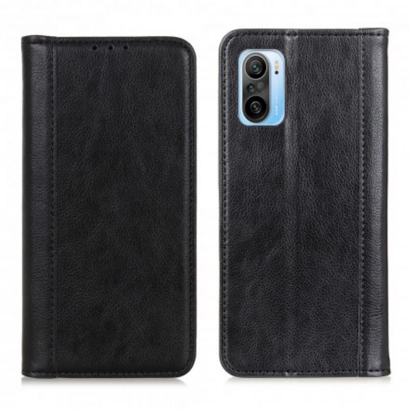 Folio Cover Xiaomi Mi 11i 5G Custodia in pelle Eleganza Split Litchi Leather