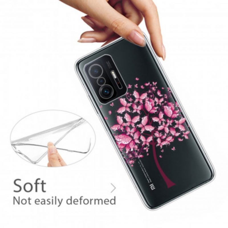 Cover Xiaomi 11T / 11T Pro Albero Farfalla Trasparente