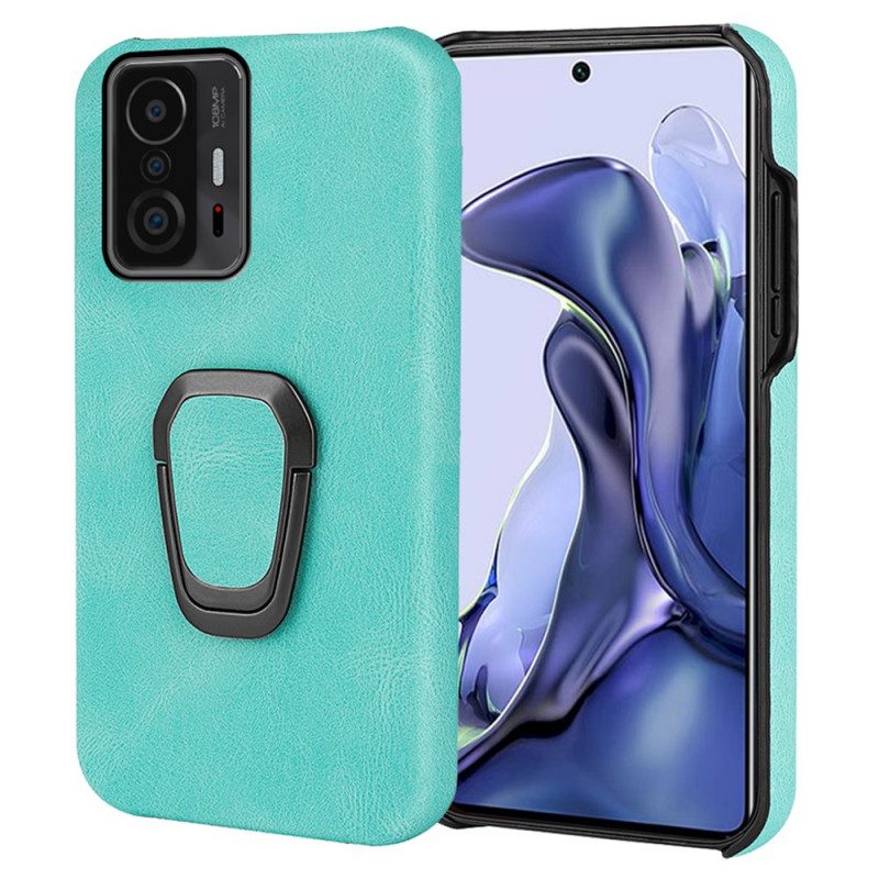 Cover Xiaomi 11T / 11T Pro Anello-supporto Effetto Pelle Nuovi Colori