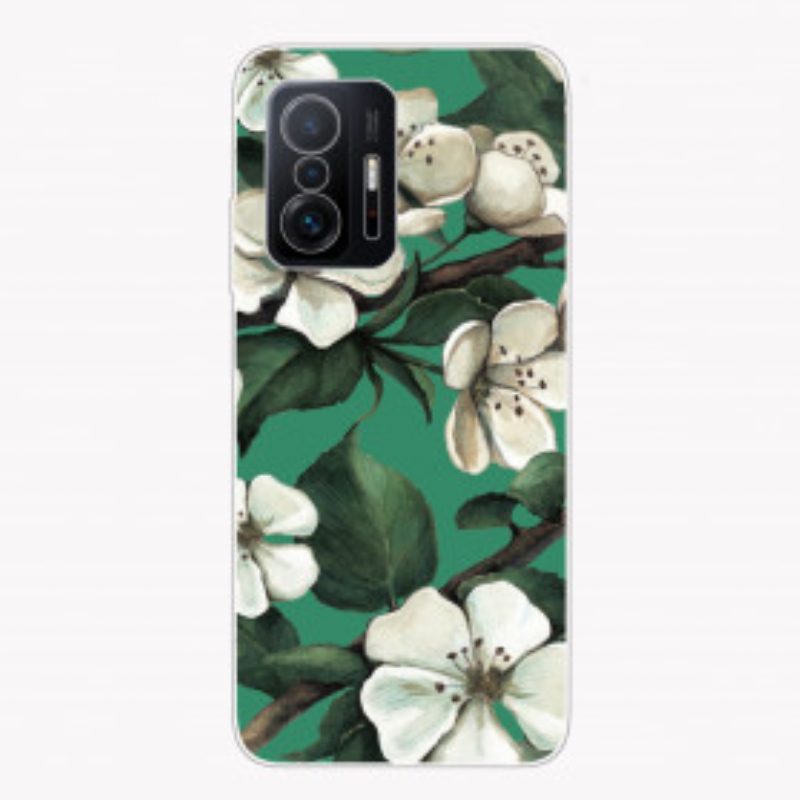 Cover Xiaomi 11T / 11T Pro Fiori Bianchi Dipinti