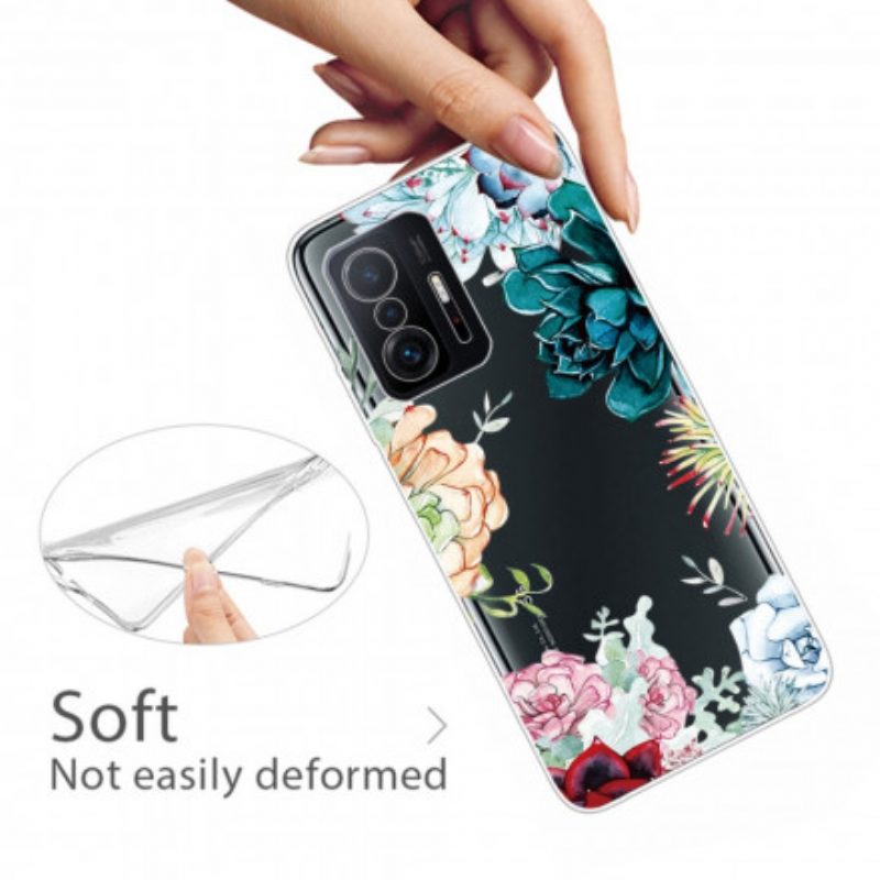 Cover Xiaomi 11T / 11T Pro Fiori Dell'acquerello Senza Soluzione Di Continuità