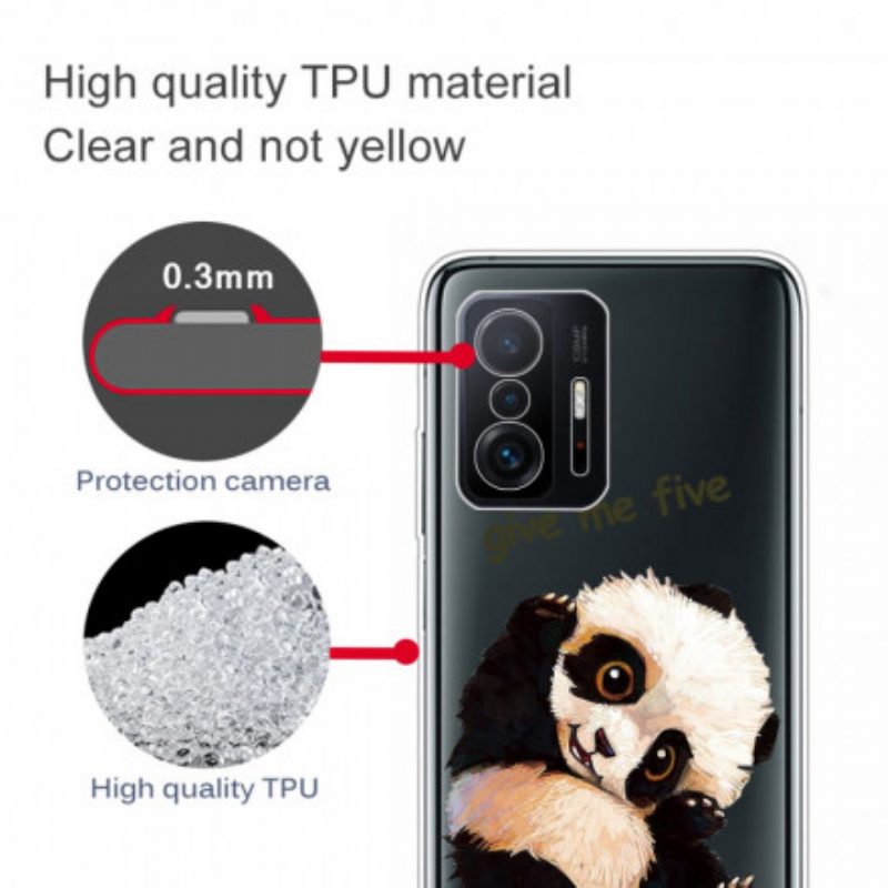 Cover Xiaomi 11T / 11T Pro Panda Senza Soluzione Di Continuità Dammi Cinque