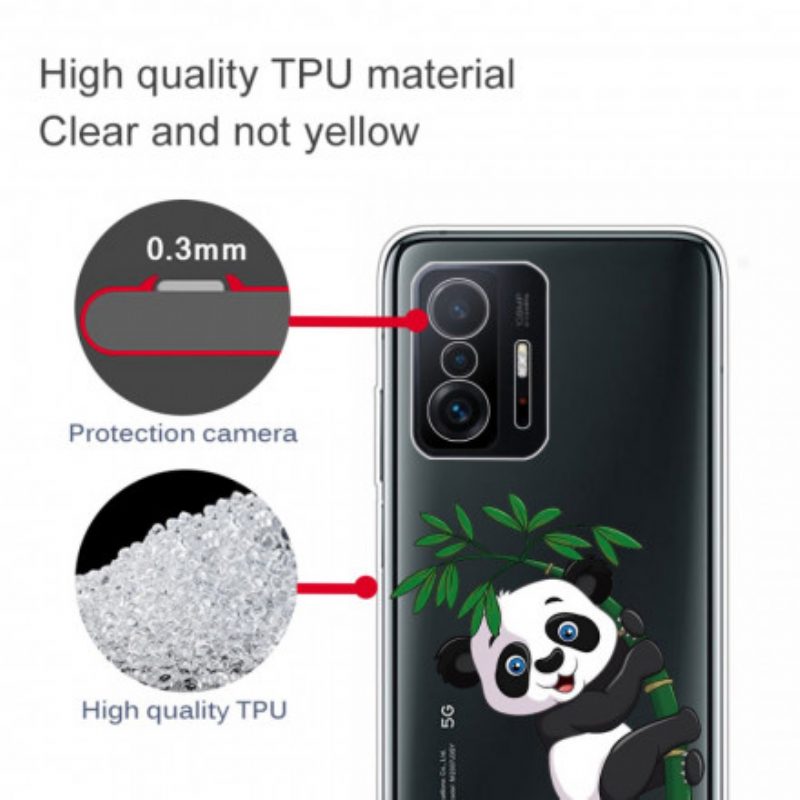 Cover Xiaomi 11T / 11T Pro Panda Senza Soluzione Di Continuità Su Bambù