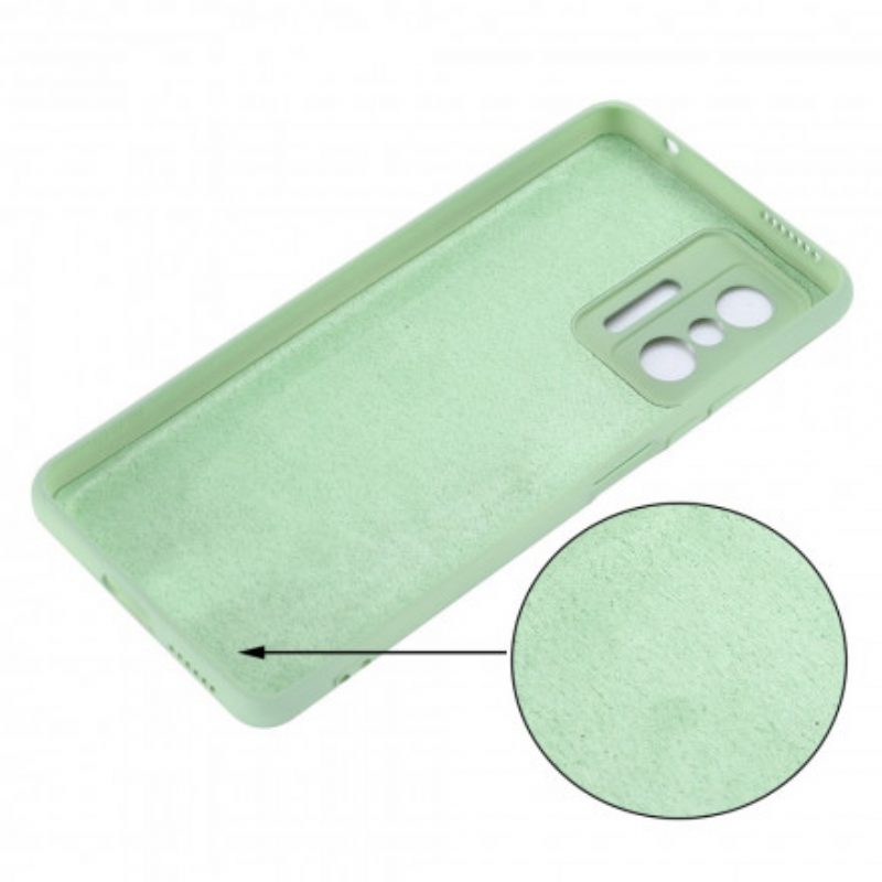 Cover Xiaomi 11T / 11T Pro Silicone Liquido Con Cordino