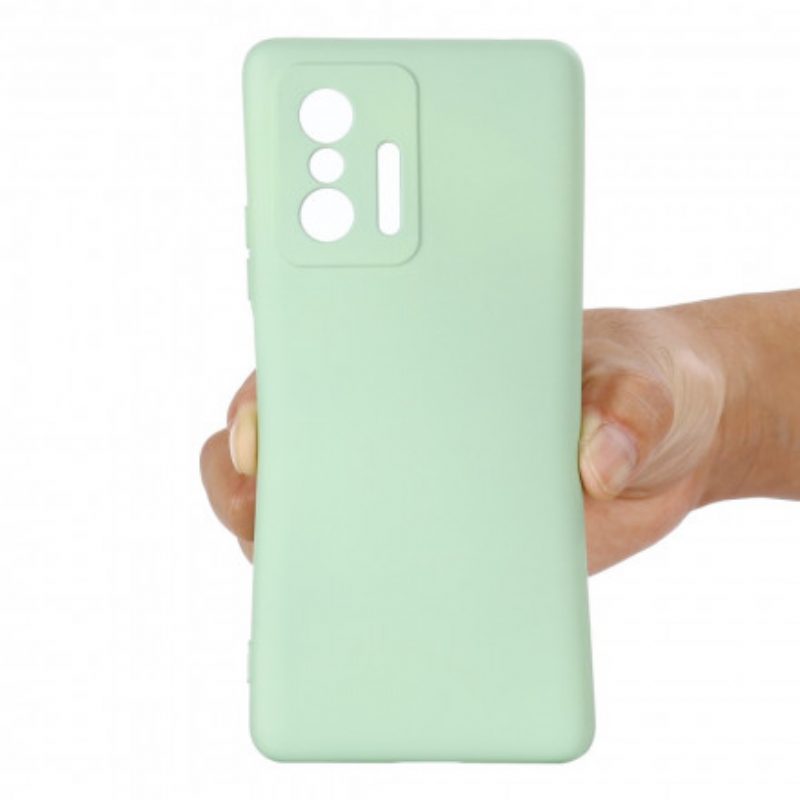 Cover Xiaomi 11T / 11T Pro Silicone Liquido Con Cordino