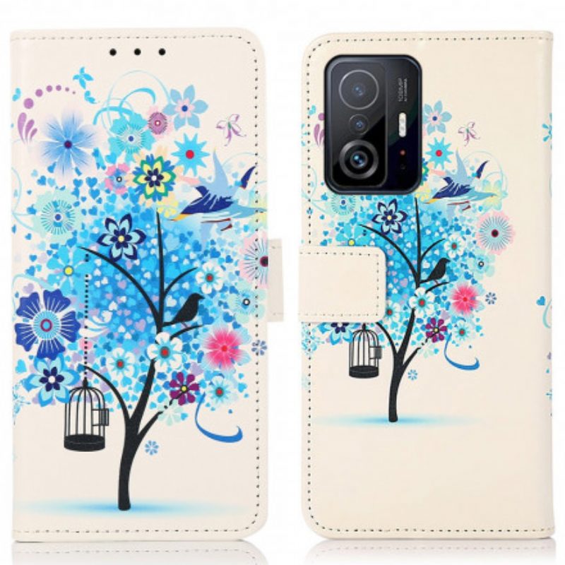 Custodia in pelle Xiaomi 11T / 11T Pro Albero In Fiore