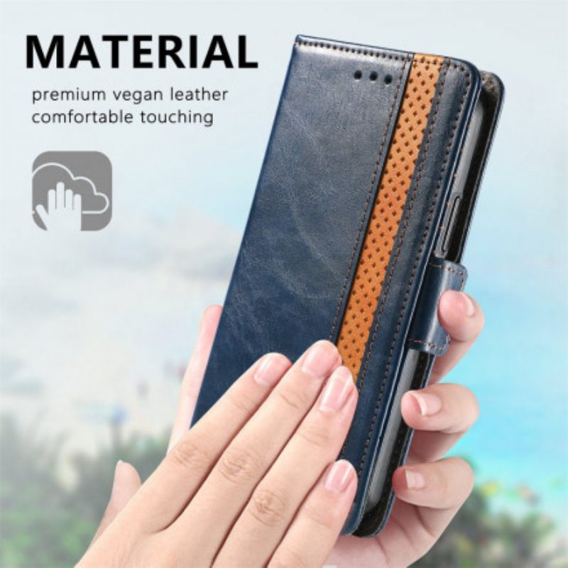 Custodia in pelle Xiaomi 11T / 11T Pro Doppia Chiusura Bicolore