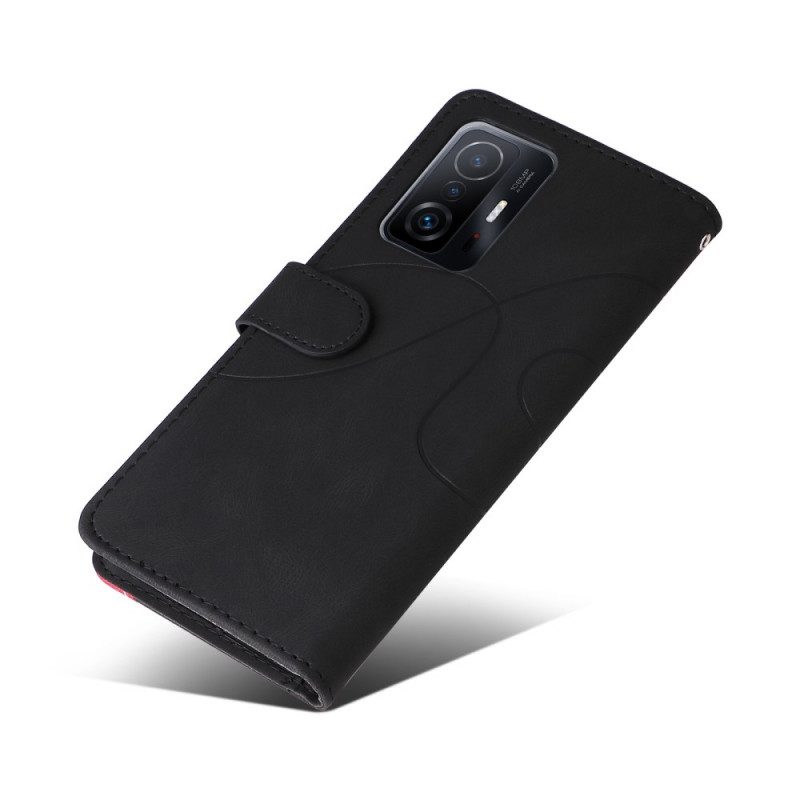 Custodia in pelle Xiaomi 11T / 11T Pro Ecopelle Firmata Bicolore