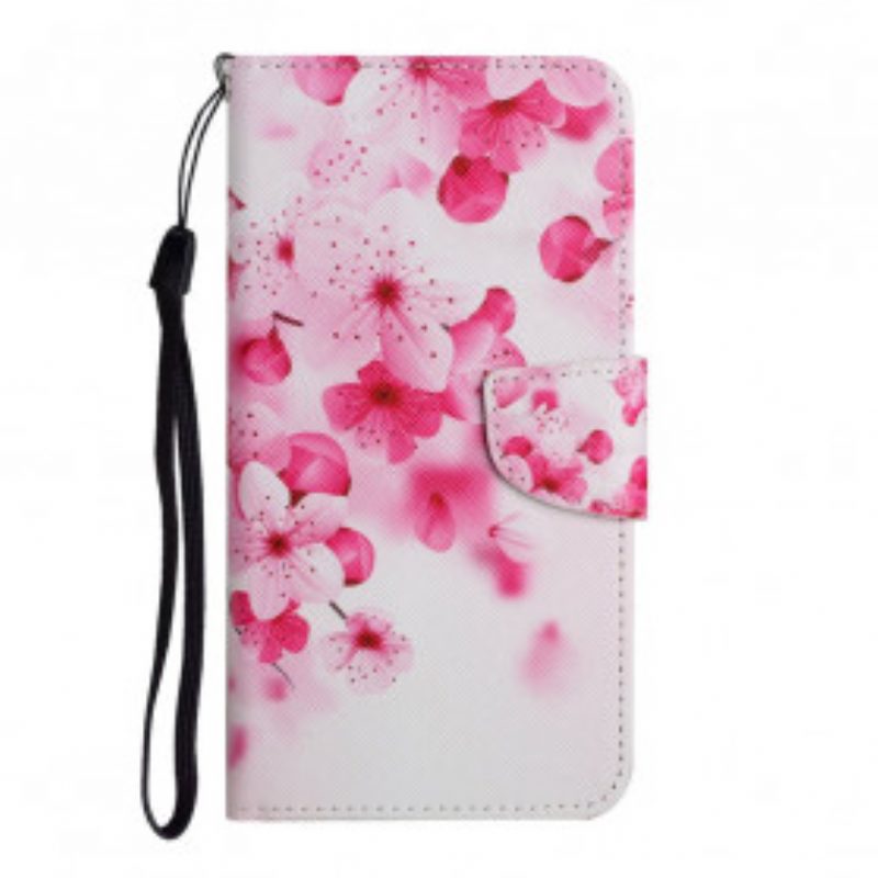 Custodia in pelle Xiaomi 11T / 11T Pro Fiori Rosa