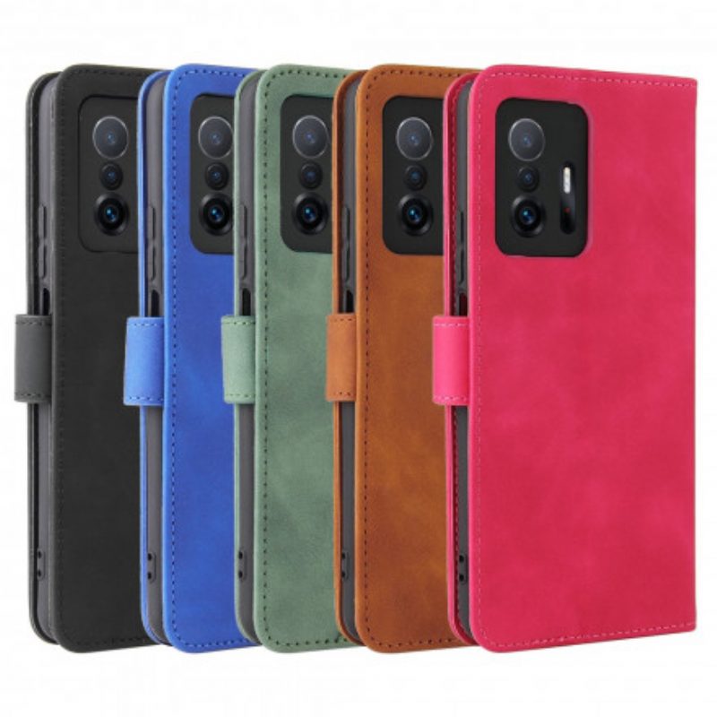 Custodia in pelle Xiaomi 11T / 11T Pro Tocco Di Pelle