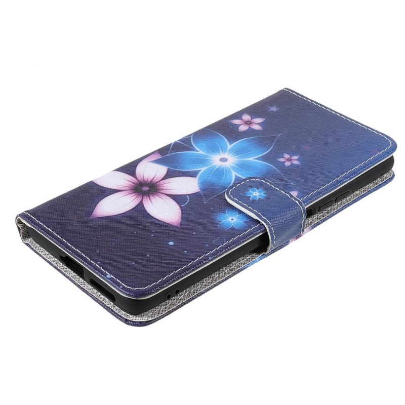 Folio Cover Xiaomi 11T / 11T Pro Cinturino Lunare Fiori