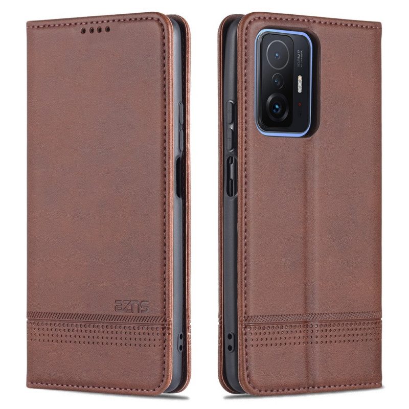 Folio Cover Xiaomi 11T / 11T Pro Custodia in pelle Azns Ecopelle