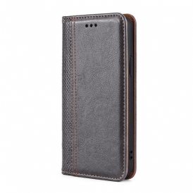 Folio Cover Xiaomi 11T / 11T Pro Custodia in pelle Cuciture In Pelle Crosta Litchi