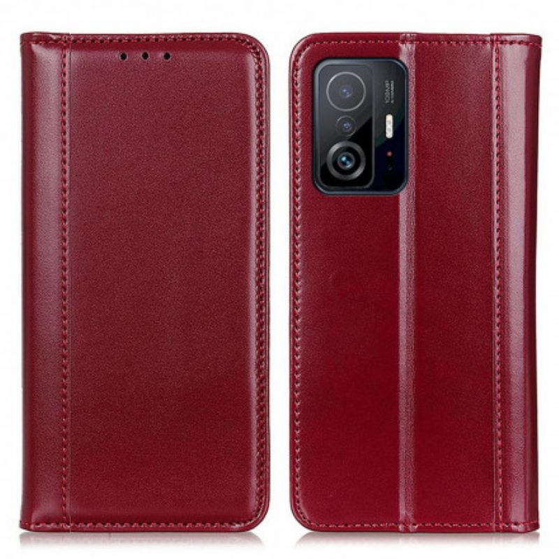 Folio Cover Xiaomi 11T / 11T Pro Custodia in pelle Cuoio Spaccato