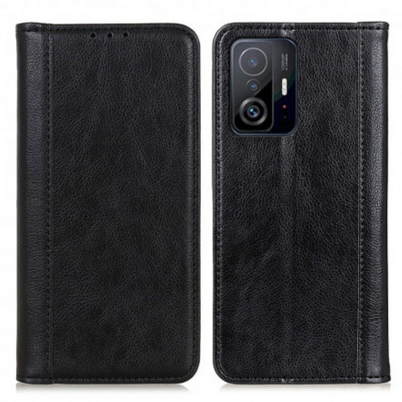 Folio Cover Xiaomi 11T / 11T Pro Custodia in pelle Eleganza Split Litchi Leather