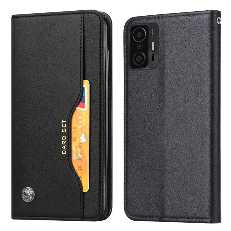 Folio Cover Xiaomi 11T / 11T Pro Custodia in pelle Portacarte In Ecopelle