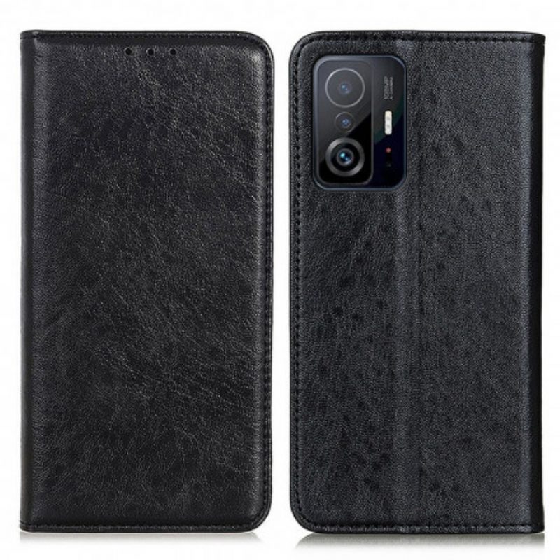 Folio Cover Xiaomi 11T / 11T Pro Custodia in pelle Struttura In Pelle Spaccata