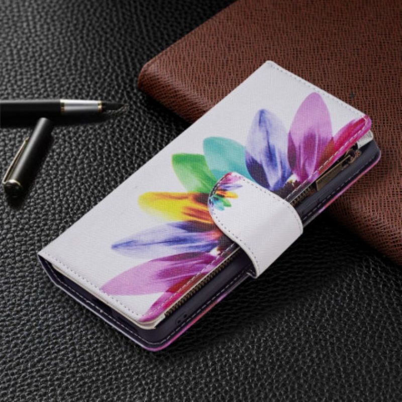 Folio Cover Xiaomi 11T / 11T Pro Tasca Con Zip A Fiore