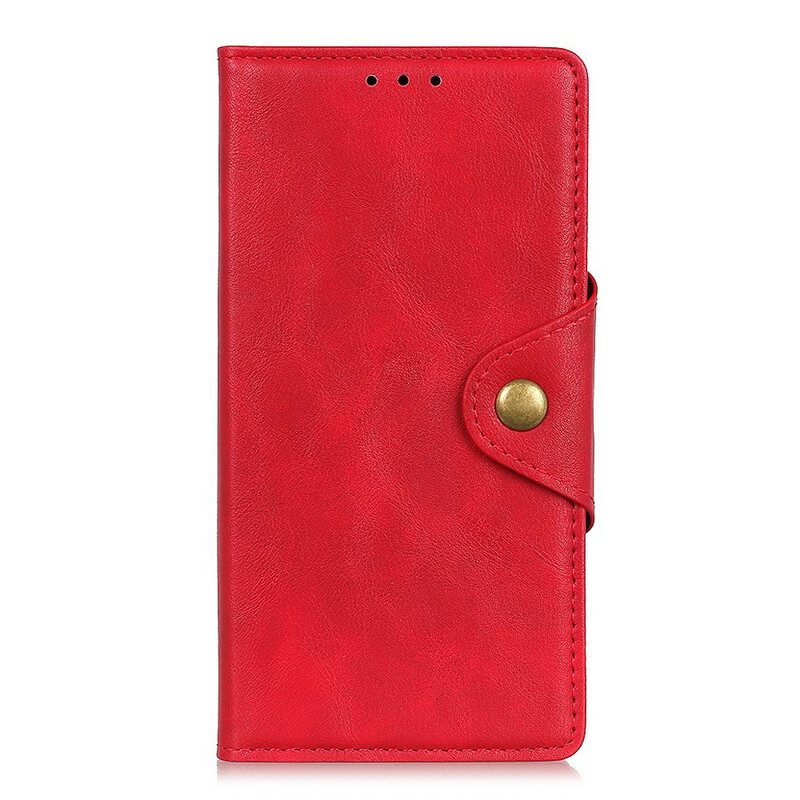 Custodia in pelle Samsung Galaxy Note 10 Lite Bottone In Ecopelle