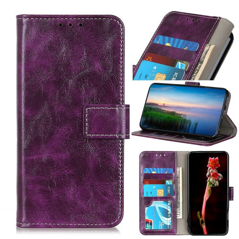 Custodia in pelle Samsung Galaxy Note 10 Lite Cuciture Lucide E Visibili