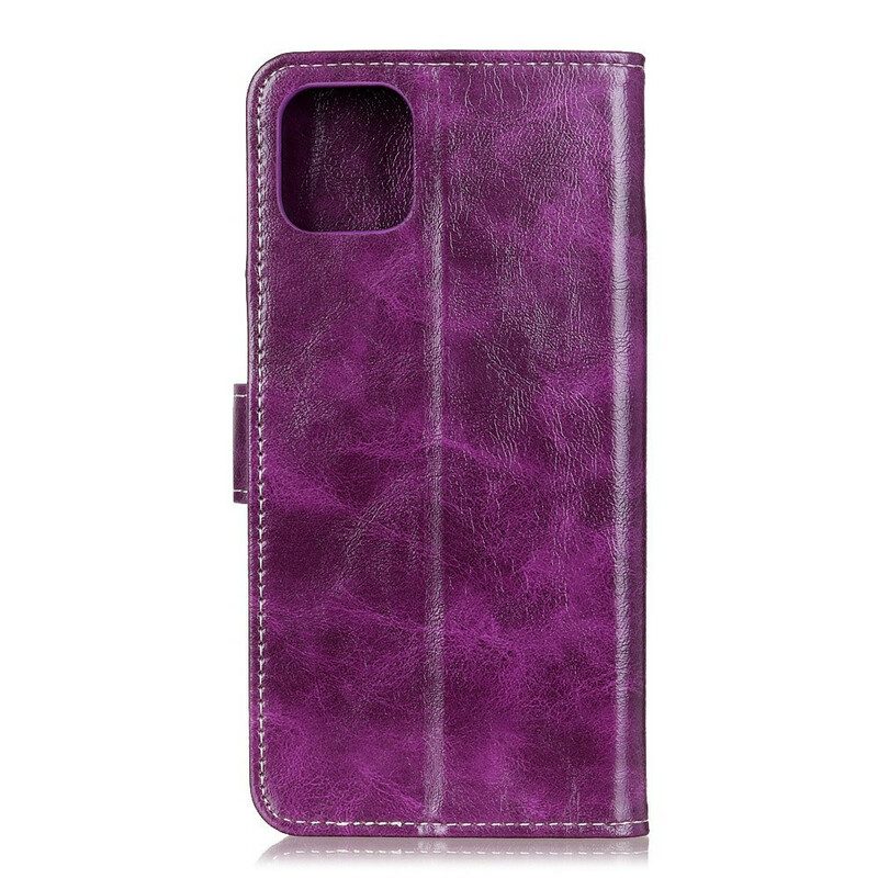 Custodia in pelle Samsung Galaxy Note 10 Lite Cuciture Lucide E Visibili