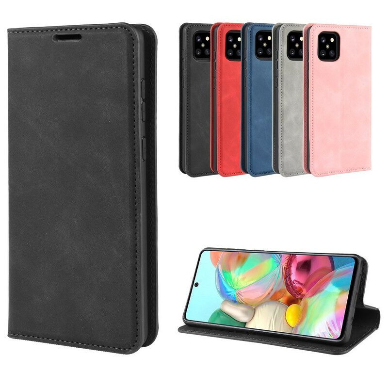 Folio Cover Samsung Galaxy Note 10 Lite Custodia in pelle Elegante Effetto Pelle