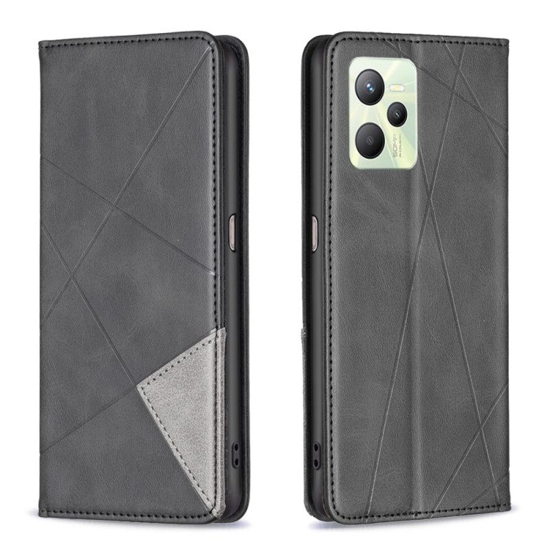 Folio Cover Realme C35 Custodia in pelle Diamanti