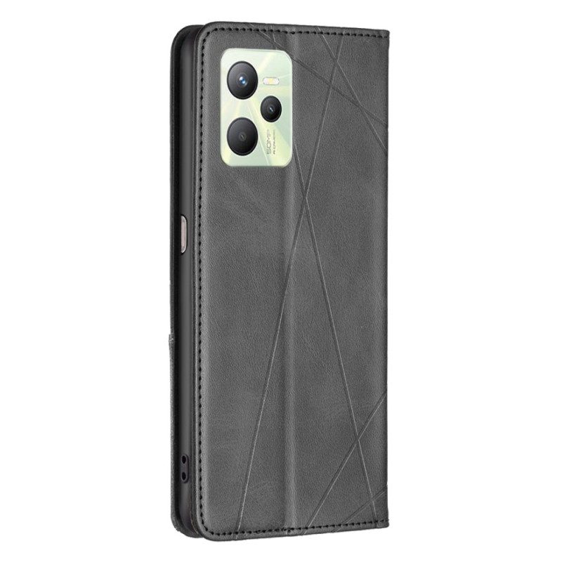 Folio Cover Realme C35 Custodia in pelle Diamanti