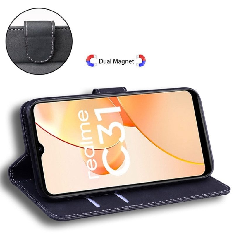 Folio Cover Realme C35 Impronta Di Tigre