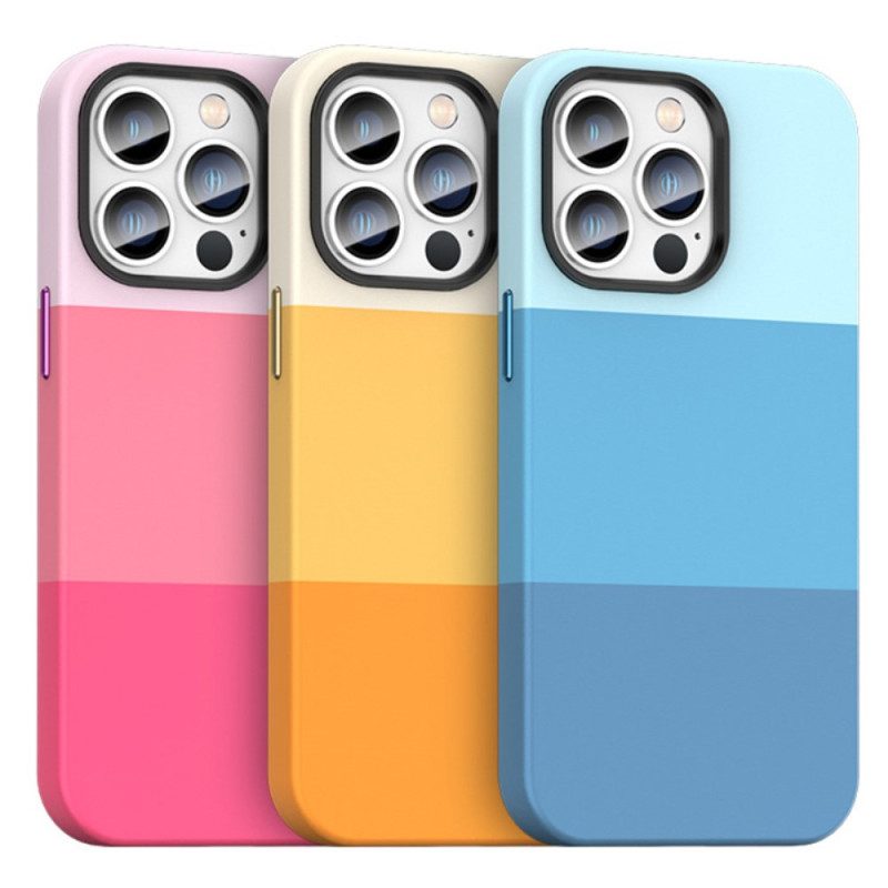 Cover iPhone 14 Pro Bande Colorate