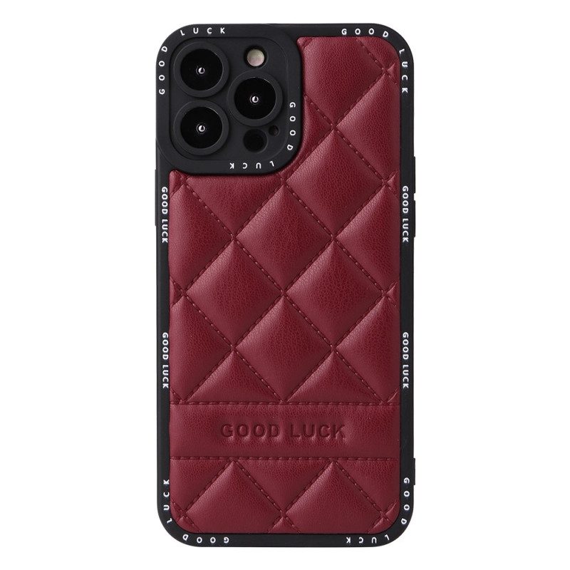 Cover iPhone 14 Pro Buona Fortuna Trapuntata