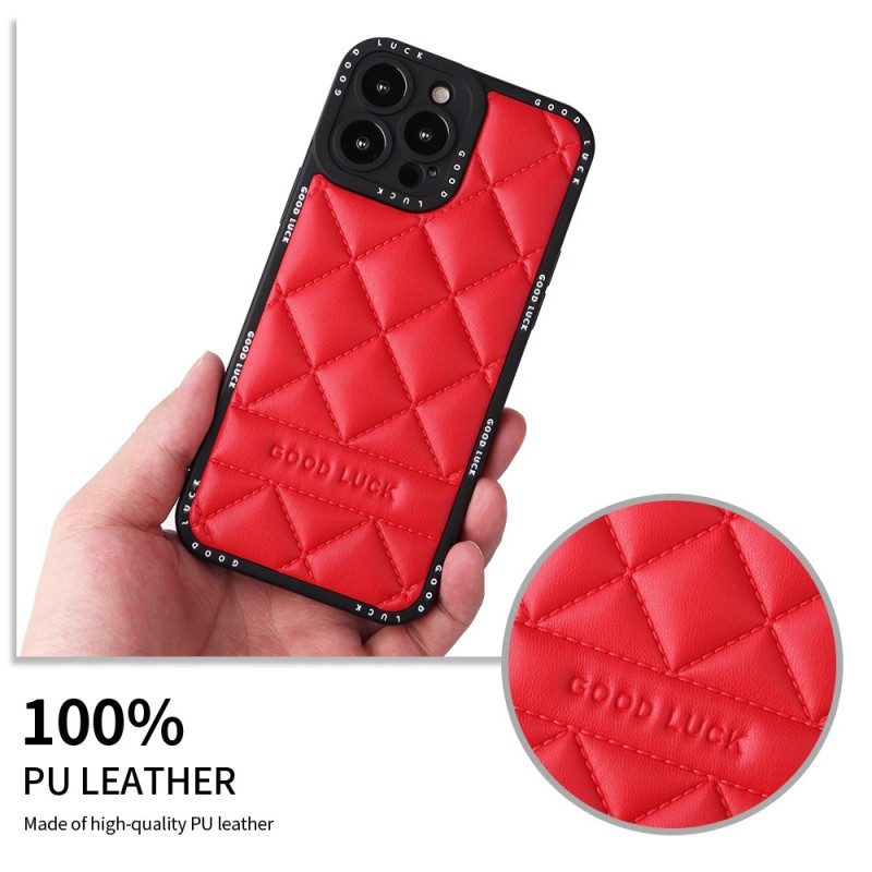 Cover iPhone 14 Pro Buona Fortuna Trapuntata