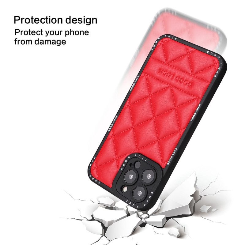 Cover iPhone 14 Pro Buona Fortuna Trapuntata