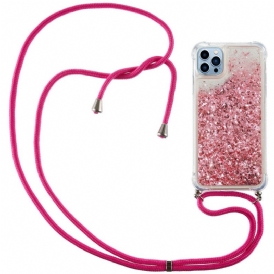 Cover iPhone 14 Pro Design Con Paillettes Con Coulisse