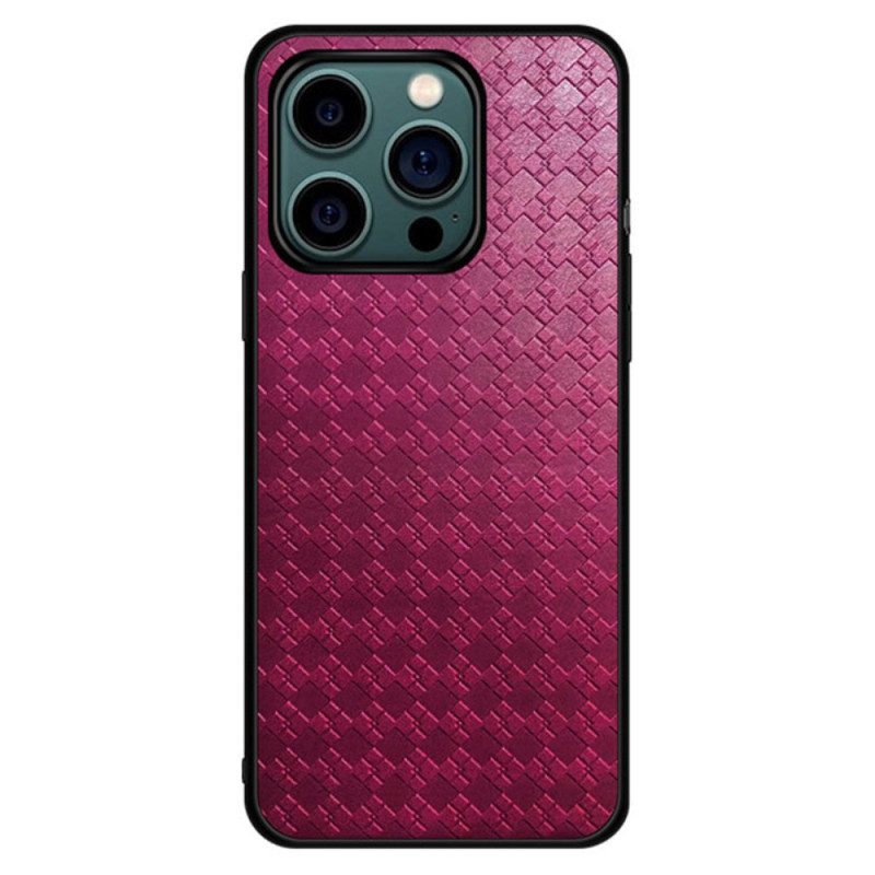 Cover iPhone 14 Pro Ecopelle Intrecciata